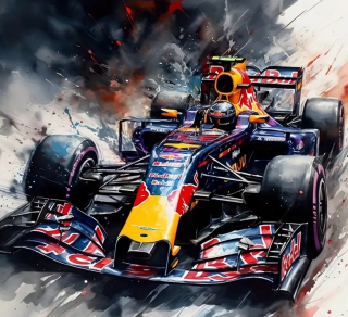 Diamond Painting 30x30 Red Bull Formel 1 Rennwagen Verstappen